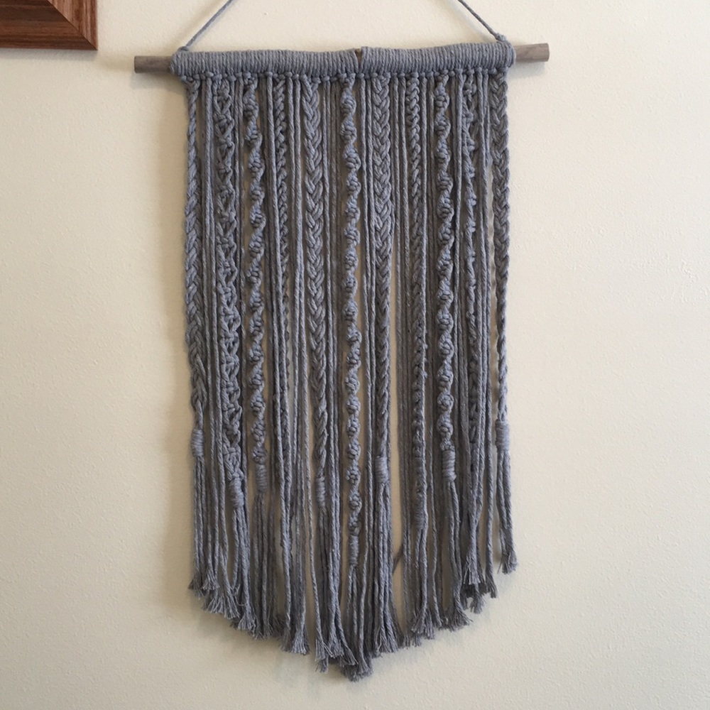 Handmade Boho Macrame Wall Hanging Gray
